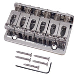 Max A Set Top Load Concave Saddle 6 String Bridge for Electric Guitar Silver