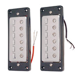 Max Set of 2pcs Mini Humbucker Pickups for 6 String Electric Bass Guitar Parts