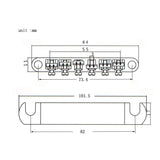Max 12-String Saddle Bridge&Tailpiece For LP Electric Guitar Black
