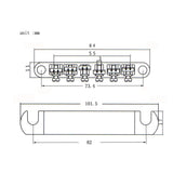 Max 12-String Saddle Bridge&Tailpiece For LP Electric Guitar Silver