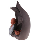 Max Buddhist Tibetan Incense Burner Carved Little Monk Ceramic Handcrafts Arts