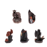 Max Buddhist Tibetan Incense Burner Carved Fish Shape Ceramic Handcrafts Art
