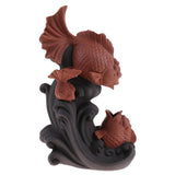 Max Buddhist Tibetan Incense Burner Carved Fish Shape Ceramic Handcrafts Art