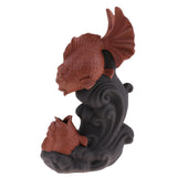 Max Buddhist Tibetan Incense Burner Carved Fish Shape Ceramic Handcrafts Art