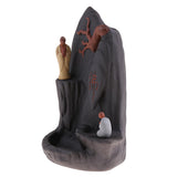 Max Buddhist Tibetan Incense Burner Carved Two Monks Ceramic Handcrafts Arts