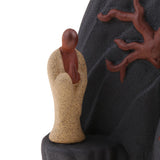 Max Buddhist Tibetan Incense Burner Carved Two Monks Ceramic Handcrafts Arts