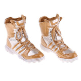 Maxbell 1/6 Scale Shoes Model Combat Boots for 12" Female Action Figure Body Gold