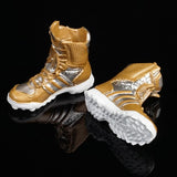 Maxbell 1/6 Scale Shoes Model Combat Boots for 12" Female Action Figure Body Gold