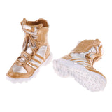 Maxbell 1/6 Scale Shoes Model Combat Boots for 12" Female Action Figure Body Gold