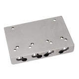 Max Silver Guitar Saddle Bridge for 4 String Electric Bass Parts