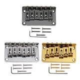 Max 6 String Guitar Roller Saddle Bridge Tailpiece for Electric Guitar Black