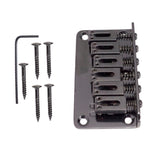 Max 6 String Guitar Roller Saddle Bridge Tailpiece for Electric Guitar Black