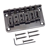 Max 6 String Guitar Roller Saddle Bridge Tailpiece for Electric Guitar Black