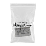 Max 6 String Guitar Roller Saddle Bridge Tailpiece for Electric Guitar Black