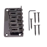 Max 6 String Guitar Roller Saddle Bridge Tailpiece for Electric Guitar Black