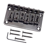 Max 6 String Guitar Roller Saddle Bridge Tailpiece for Electric Guitar Black