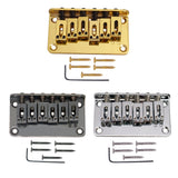 Max 6 String Guitar Roller Saddle Bridge Tailpiece for Electric Guitar Black