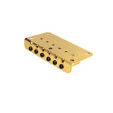 Max 6 String Guitar Roller Saddle Bridge Tailpiece for Electric Guitar Gold