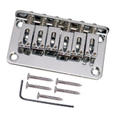 Max 6 String Guitar Roller Saddle Bridge Tailpiece for Electric Guitar Silver