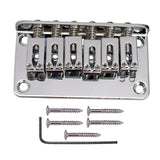 Max 6 String Guitar Roller Saddle Bridge Tailpiece for Electric Guitar Silver