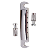 Max 1 Set 6 String Electric Guitar Bridge Tailpiece for LP EPI Guitar Silver