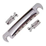 Max 1 Set 6 String Electric Guitar Bridge Tailpiece for LP EPI Guitar Silver