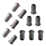Max 6 Pieces Electric Guitar String Thru Body Ferrules Bushing Set Black