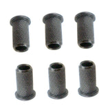 Max 6 Pieces Electric Guitar String Thru Body Ferrules Bushing Set Black