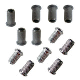 Max 6 Pieces Electric Guitar String Thru Body Ferrules Bushing Set Black
