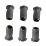 Max 6 Pieces Electric Guitar String Thru Body Ferrules Bushing Set Black