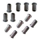 Max 6 Pieces Electric Guitar String Thru Body Ferrules Bushing Set Black