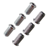 Max 6 Pieces Electric Guitar String Thru Body Ferrules Bushing Set Silver