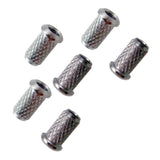 Max 6 Pieces Electric Guitar String Thru Body Ferrules Bushing Set Silver
