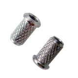Max 6 Pieces Electric Guitar String Thru Body Ferrules Bushing Set Silver
