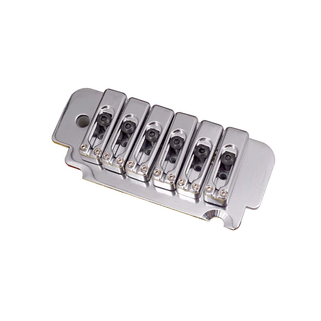 Max 1 Set Saddle Tremolo Bridge System for 6 String Electric Guitar Silver