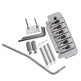 Max 1 Set Saddle Tremolo Bridge System for 6 String Electric Guitar Silver