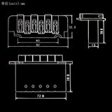 Max 1 Set Saddle Tremolo Bridge System for 6 String Electric Guitar Silver
