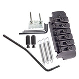 Max 1 Set Saddle Tremolo Bridge System for 6 String Electric Guitar Black