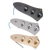 Max Bass Metal Control Circuit Board Plate 4-Hole for Jazz Bass JB Gold