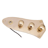 Max Bass Metal Control Circuit Board Plate 4-Hole for Jazz Bass JB Gold