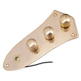 Max Bass Metal Control Circuit Board Plate 4-Hole for Jazz Bass JB Gold