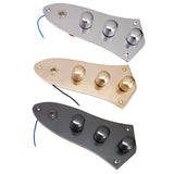 Max Bass Metal Control Circuit Board Plate 4-Hole for Jazz Bass JB Gold