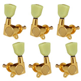 Max 6 Pieces Closed Electric Guitar Tuning Pegs Tuners Machine Heads Gold