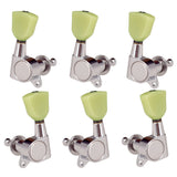 Max 6 Pieces Closed Electric Guitar Tuning Pegs Tuners Machine Heads Silver