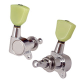 Max 6 Pieces Closed Electric Guitar Tuning Pegs Tuners Machine Heads Silver