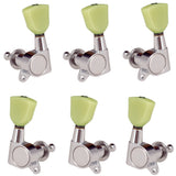 Max 6 Pieces Closed Electric Guitar Tuning Pegs Tuners Machine Heads Silver