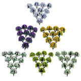 Max 10 Pieces Railroad Scenery Landscape Model Trees with Flowers Blue White