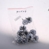 Max 10 Pieces Railroad Scenery Landscape Model Trees with Flowers Blue White