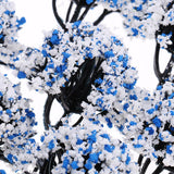 Max 10 Pieces Railroad Scenery Landscape Model Trees with Flowers Blue White