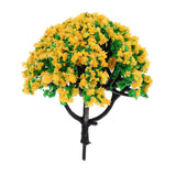 Max 10 Pieces Railroad Scenery Landscape Model Trees with Flowers Orange Yellow
